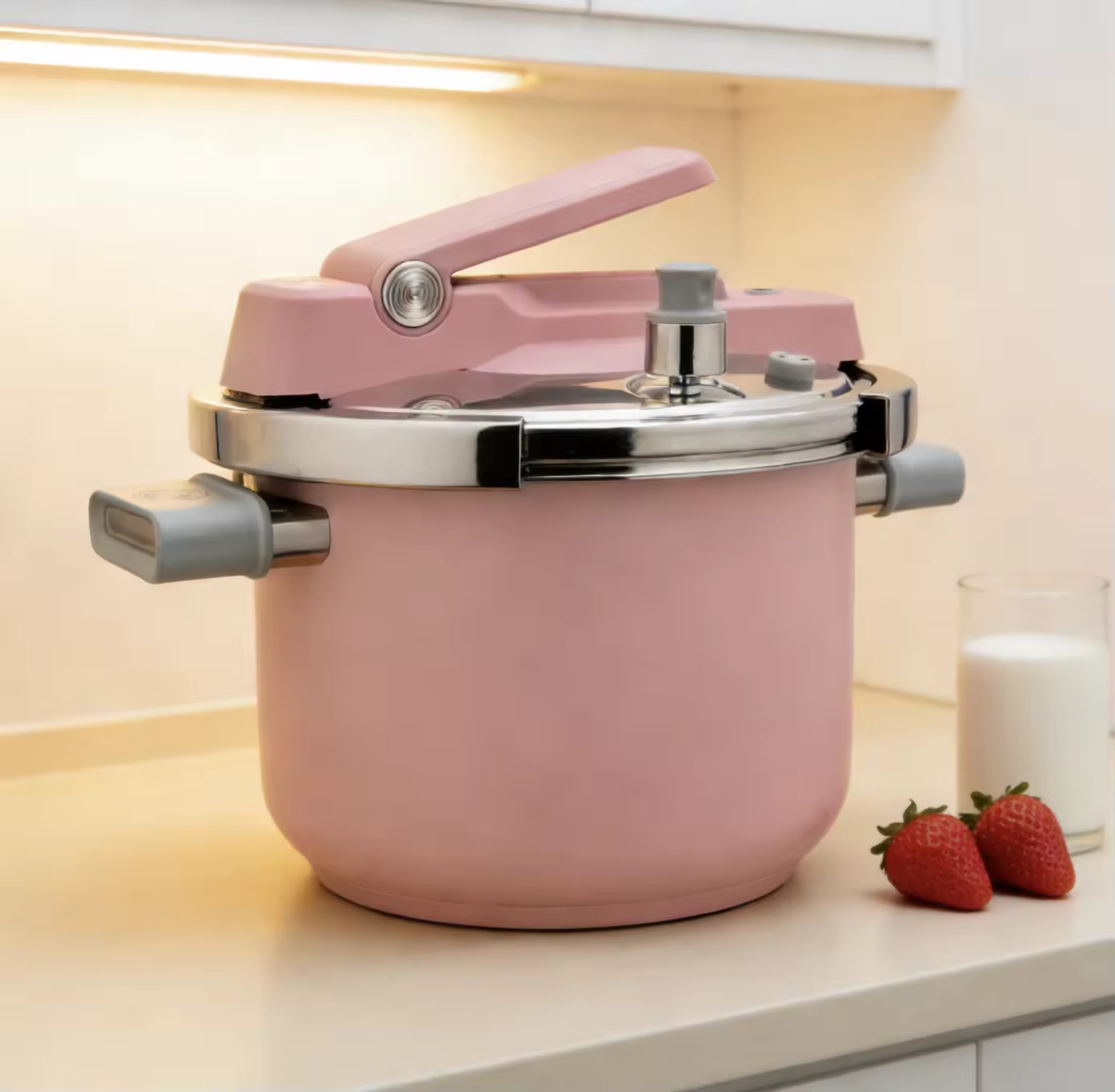 Pressure Cooker PFAS Free High Quality 18/8 Stainless Steel Gas Induction Compatible Pressure Cooker