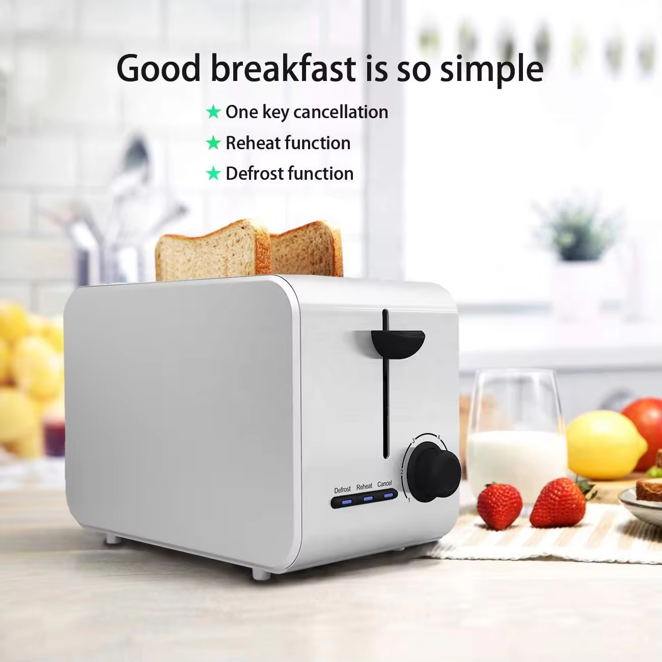 2 Slice Stainless Steel Bread Sandwich Bread Toaster for the Home