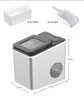 Portable Electric 26LBS/24H Countertop Ice Maker Machine 24H Bullet Ice with Scoop Adjustable New Household Use Plastic Housing