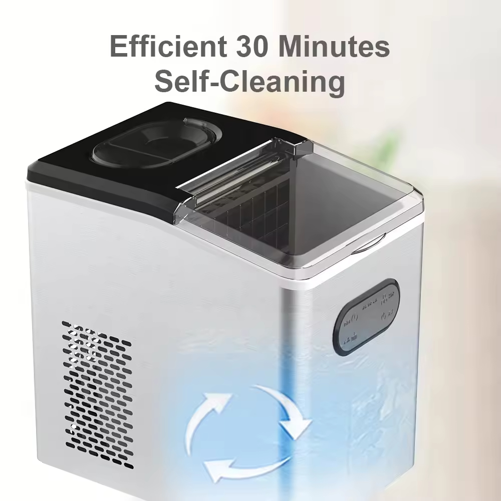 Ice cube machine 20-25kgs Home countertop ice Making Stainless Steel Ice Maker