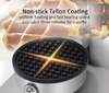 Commercial Waffle Maker Nonstick 1400W Stainless Steel Temperature and Time Control Suitable for Restaurant Bakeries
