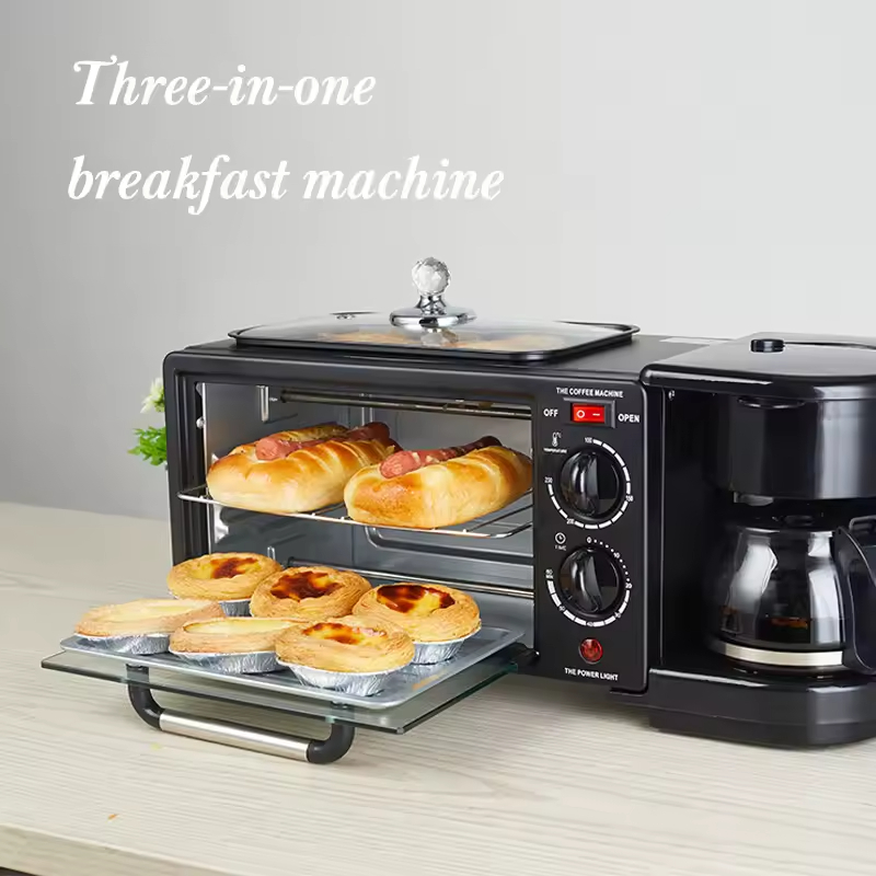 Factory Price Home Multi-function Automatic Cooking 3 in 1 Breakfast Makers Electric 3 in 1 Coffee Toast Breakfast Maker