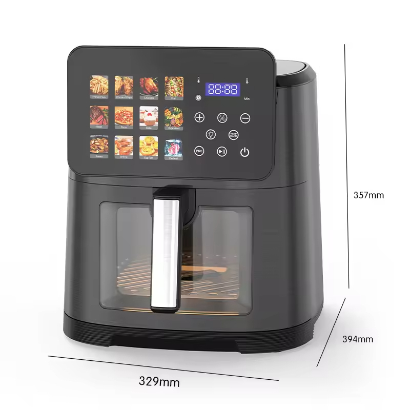 Modern Large 10L Electric LED/LCD Display WiFi Digital Energy Saving Air Fryer & Grill 2-in-1 Baking Machine for Household Use