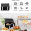 Smart Modern Household Multifunctional Electric LCD Display Baking Plastic 8L Double Basket Air Fryer Oven with French Style
