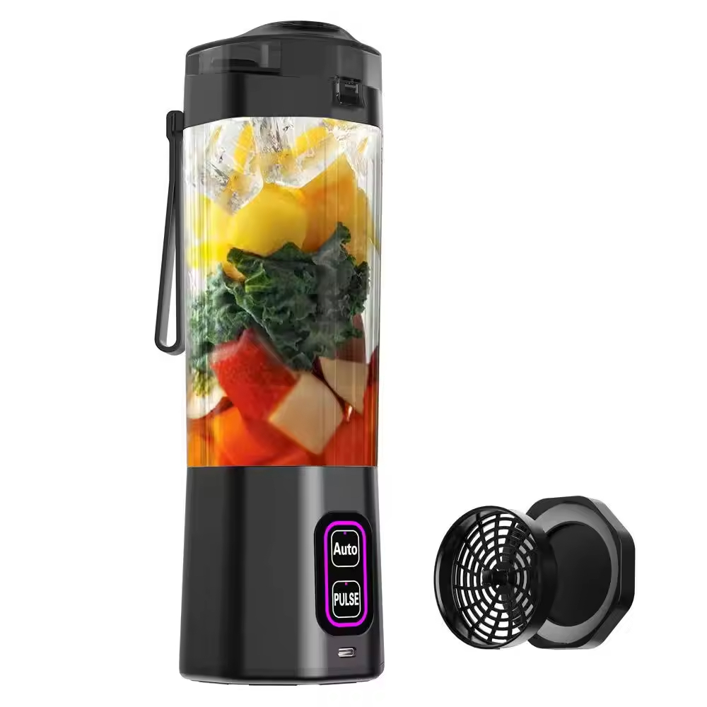 24 Oz 6000mah Shakes Automatic + New Pulse Function Type Juice Cup Rechargeable Portable Blender