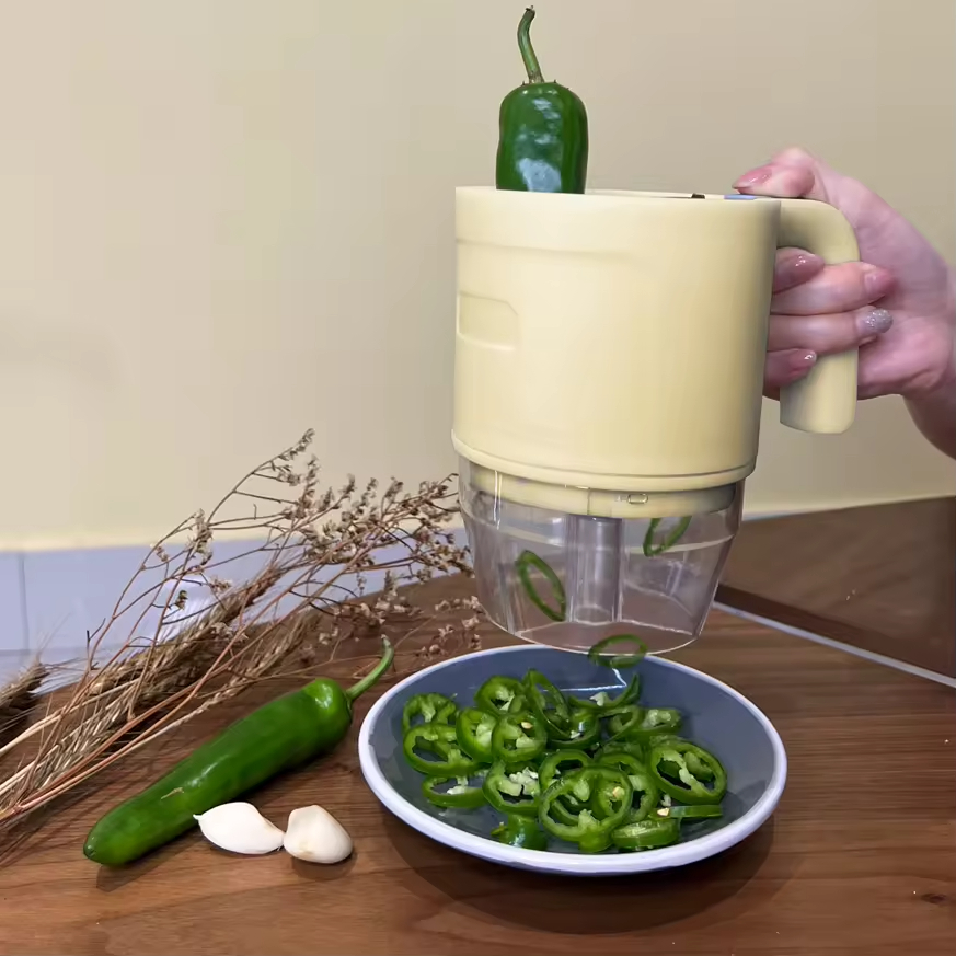 Home Kitchen Appliances Food Processor Usb Rechargeable Portable Small Grinder with Stir Meat and Slices