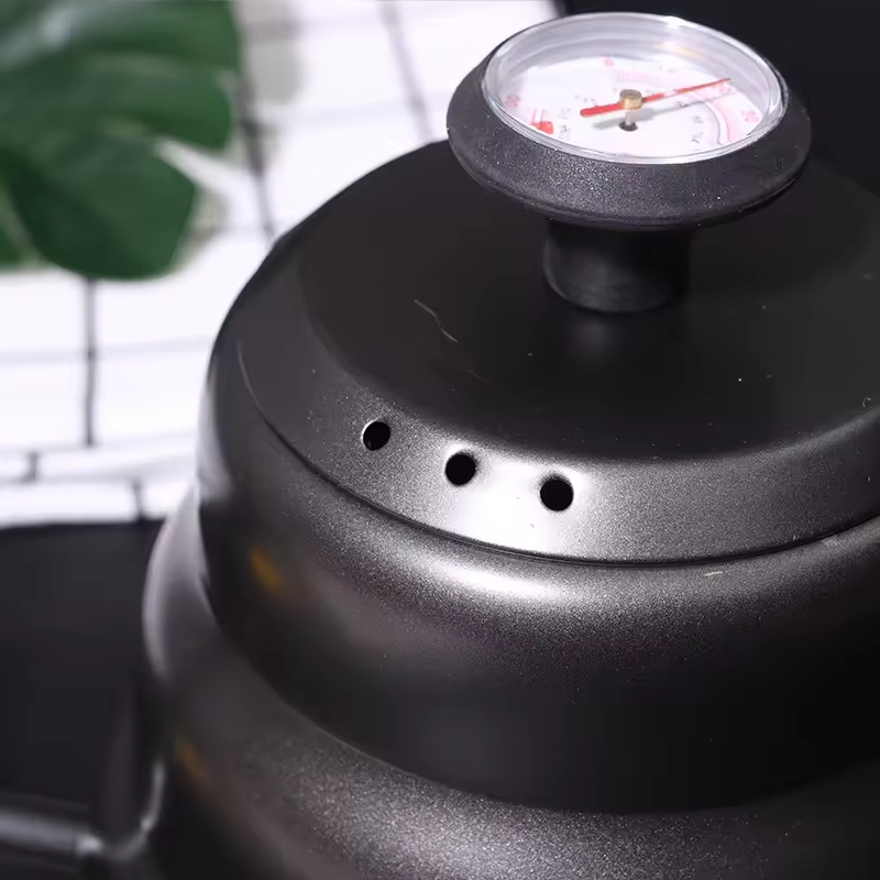 New Designer SUS 201 Family Big Capacity Party 1200ml Temperature test Thermometer Flask Coffee Kettle Pot Stainless Steel