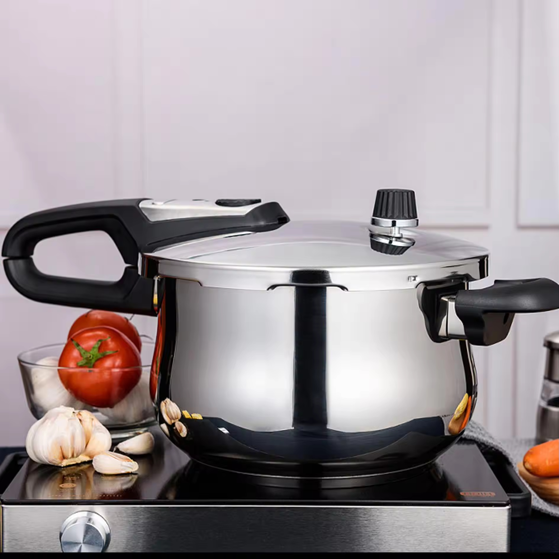 7L Large Capacity Traditional Stainless Steel Pressure Cooker Gas and Induction Kitchen Food Grade Energy Saving Pressure Cooker