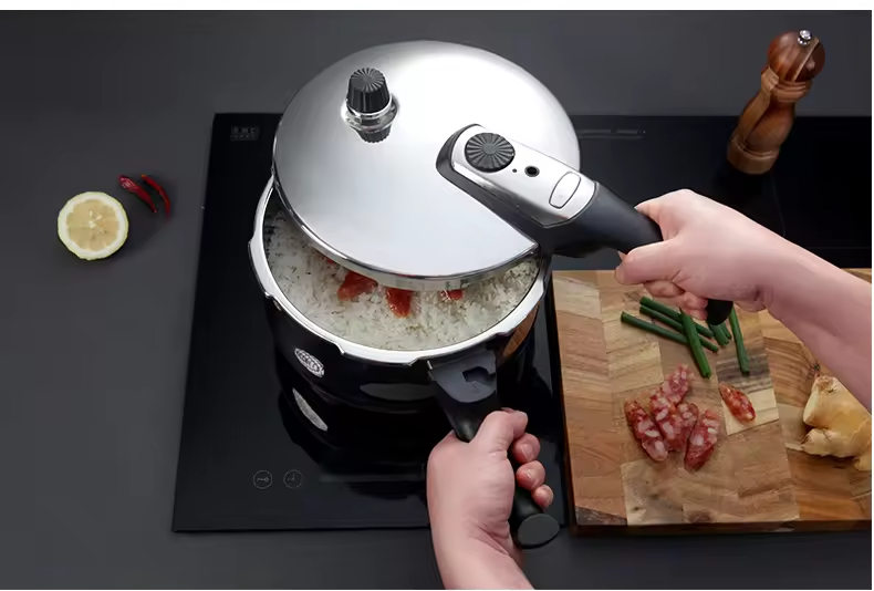 7L Large Capacity Traditional Stainless Steel Pressure Cooker Gas and Induction Kitchen Food Grade Energy Saving Pressure Cooker