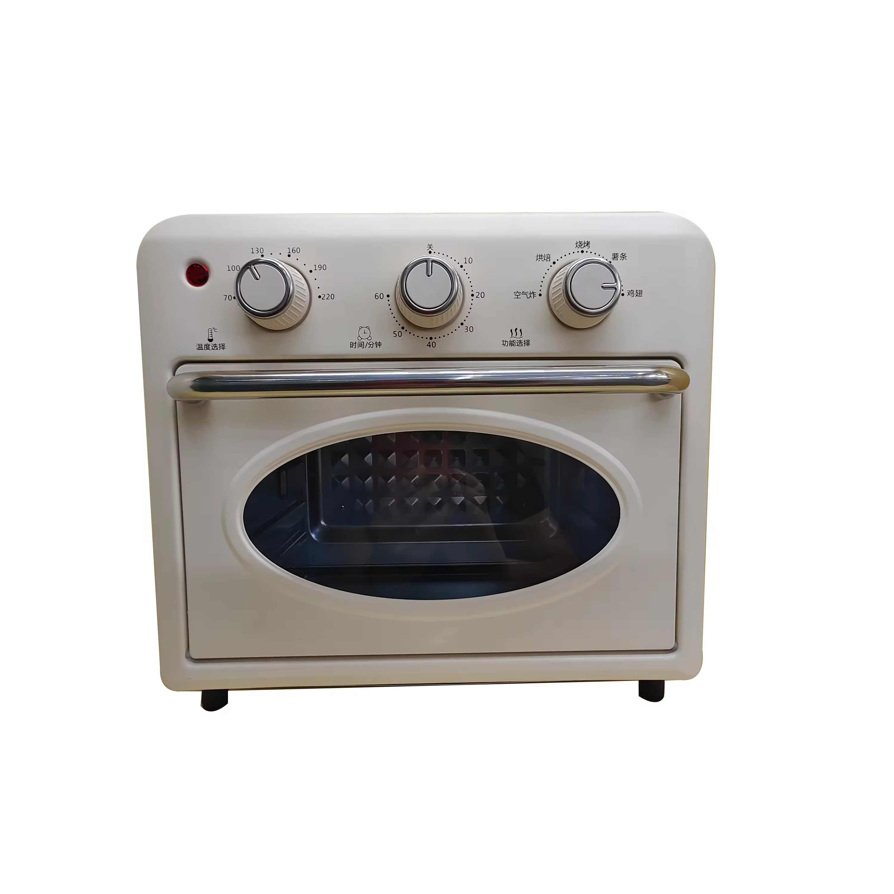 Multifunctional Electric 15-Litre Convection Countertop Oven Air Fryer Stainless Steel 1500W Household Hotel Use Overheat
