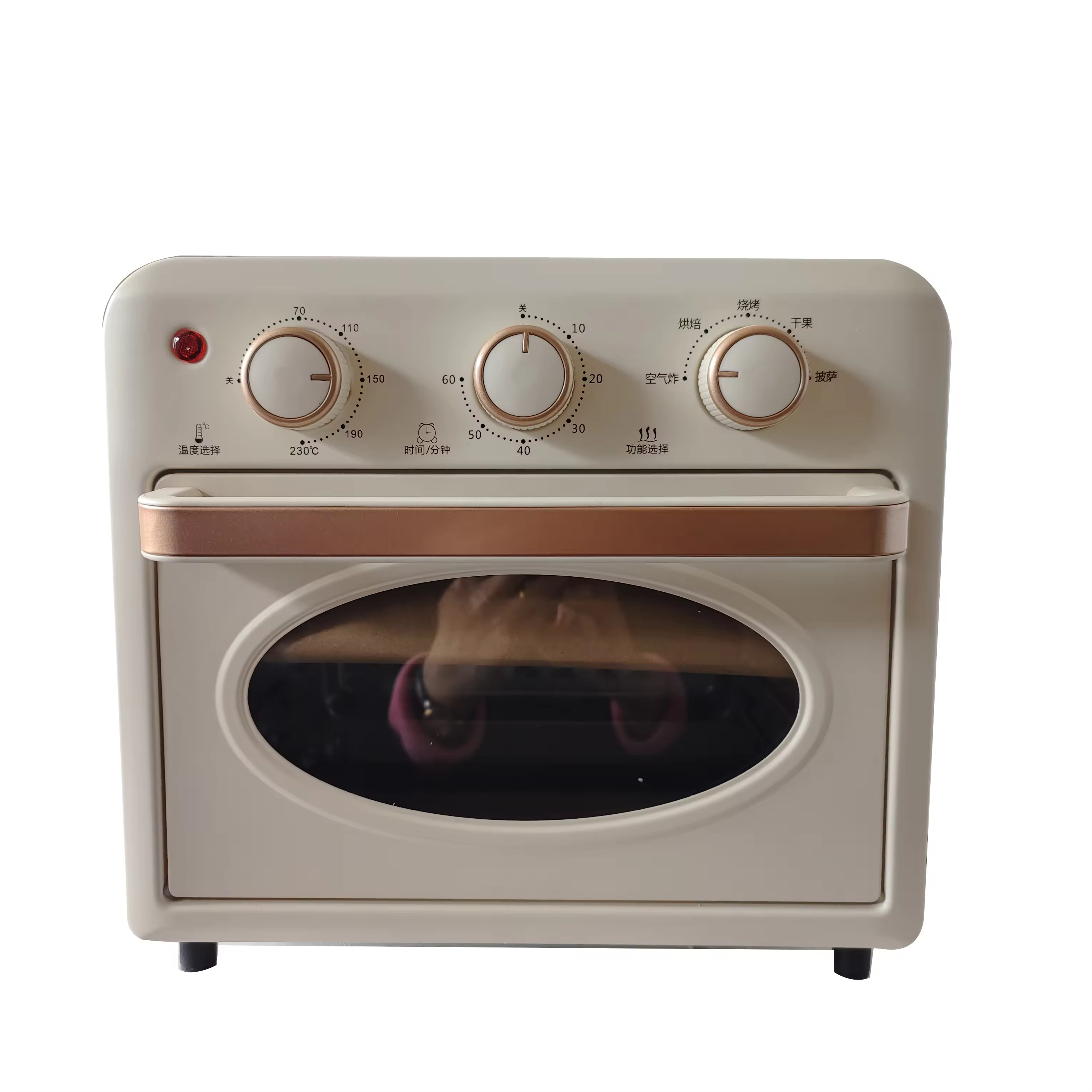 Multifunctional Electric 15-Litre Convection Countertop Oven Air Fryer Stainless Steel 1500W Household Hotel Use Overheat