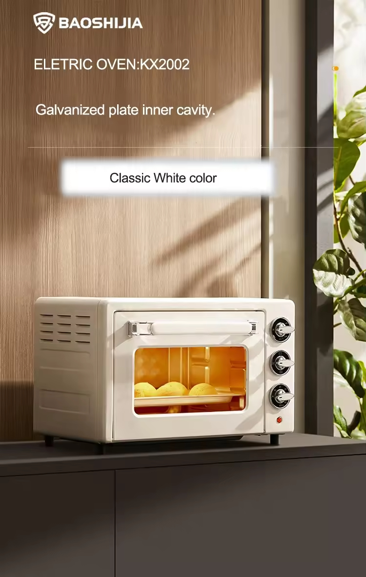 Factory Direct 21-30 Liter Electric Convection Oven Overheat Protection Adjustable Thermostat for Household Outdoor Use 