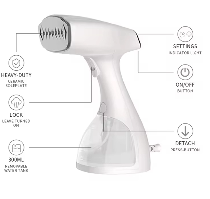 Aluminium With Ceramic Coating Panel Handheld Portable Steamer Fabric Clothes Iron Electric Garment Steam