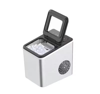 Portable Electric 26LBS/24H Countertop Ice Maker Machine 24H Bullet Ice with Scoop Adjustable New Household Use Plastic Housing