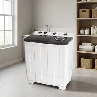 Black TwinTub Semi Auto Washing Mchines Twin Tub Washing Machine 20kg Top Load