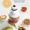 Household Multi-Function Glass Housing Electric Meat Grinder 4 Speeds Low-Noise Easy Operate Safe High-Capacity Grinding.