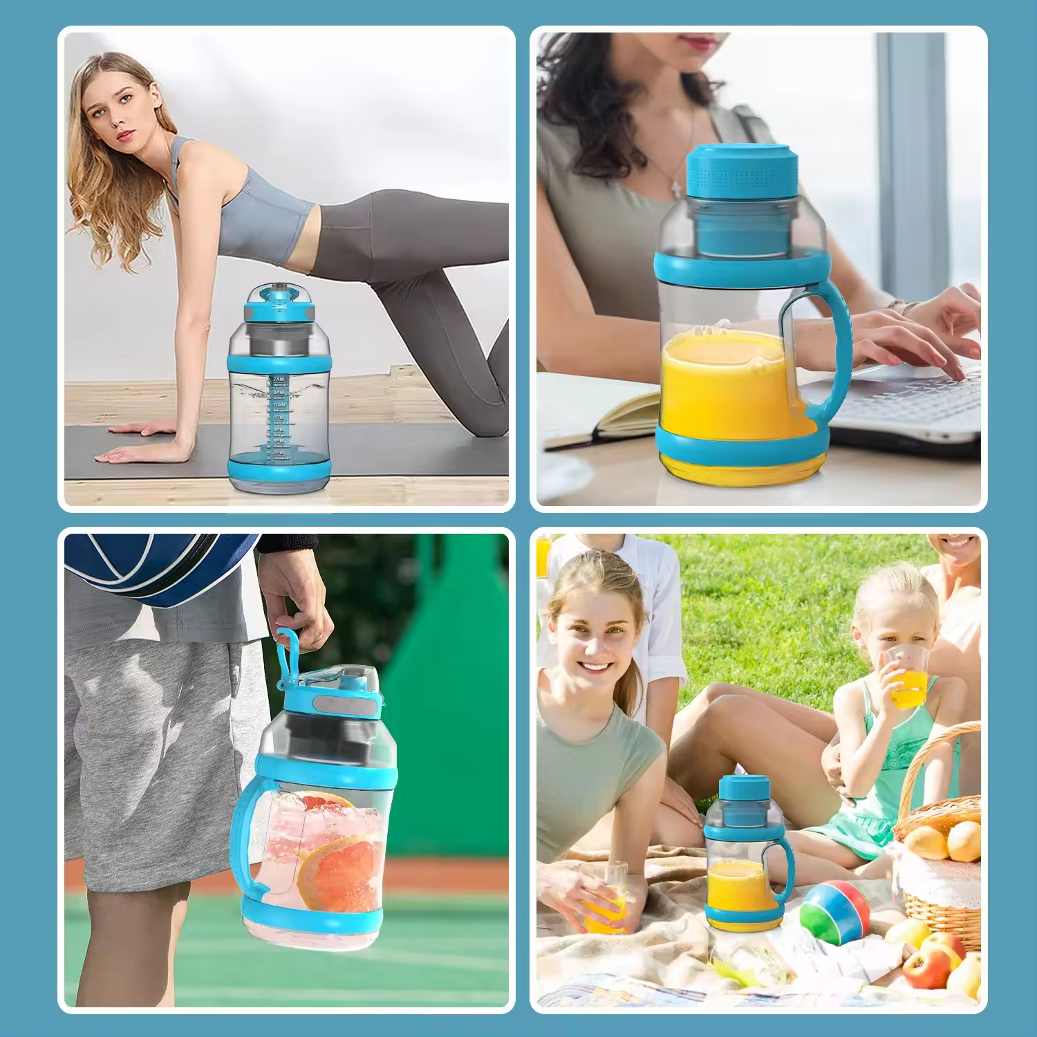 New Arrival Juicer Blender Large Capacity Stainless Steel 6 Blades Electric Juicers and Blenders 2 in 1 for Kitchen