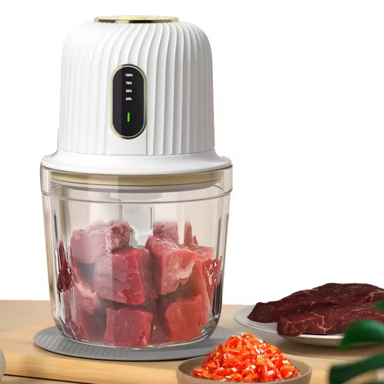 OEM ODM Cordless Food Processor Small Electric Food Chopper Glass Bowl for Meat Vegetable Onions Garlic Meat Chopper Blender