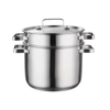 Professional Stainless Steel Pasta & Stock Pot with Lid/Colander Large Induction Ready for Commercial & Home Kitchen Use