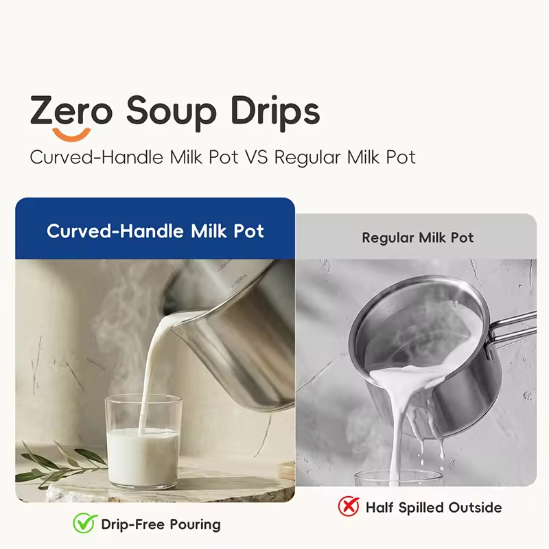 Korean Hot Selling Multipurpose Stainless Steel 304 One Handle Portable 2.8L 0.6mm Thick Camping Milk Pan Cooking Home Cooking