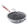 Custom Great Quality Anti Scalding Handle Stainless Steel 316 Double Honeycomb Fast Induction Non Stick Pattern Frying Wok Pan