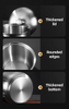 Factory Upgrade Large Capacity 400 800ml Thicken Induction All Stainless Steel 304 Nutrition Steam Cooking Soup Bowl with Lid