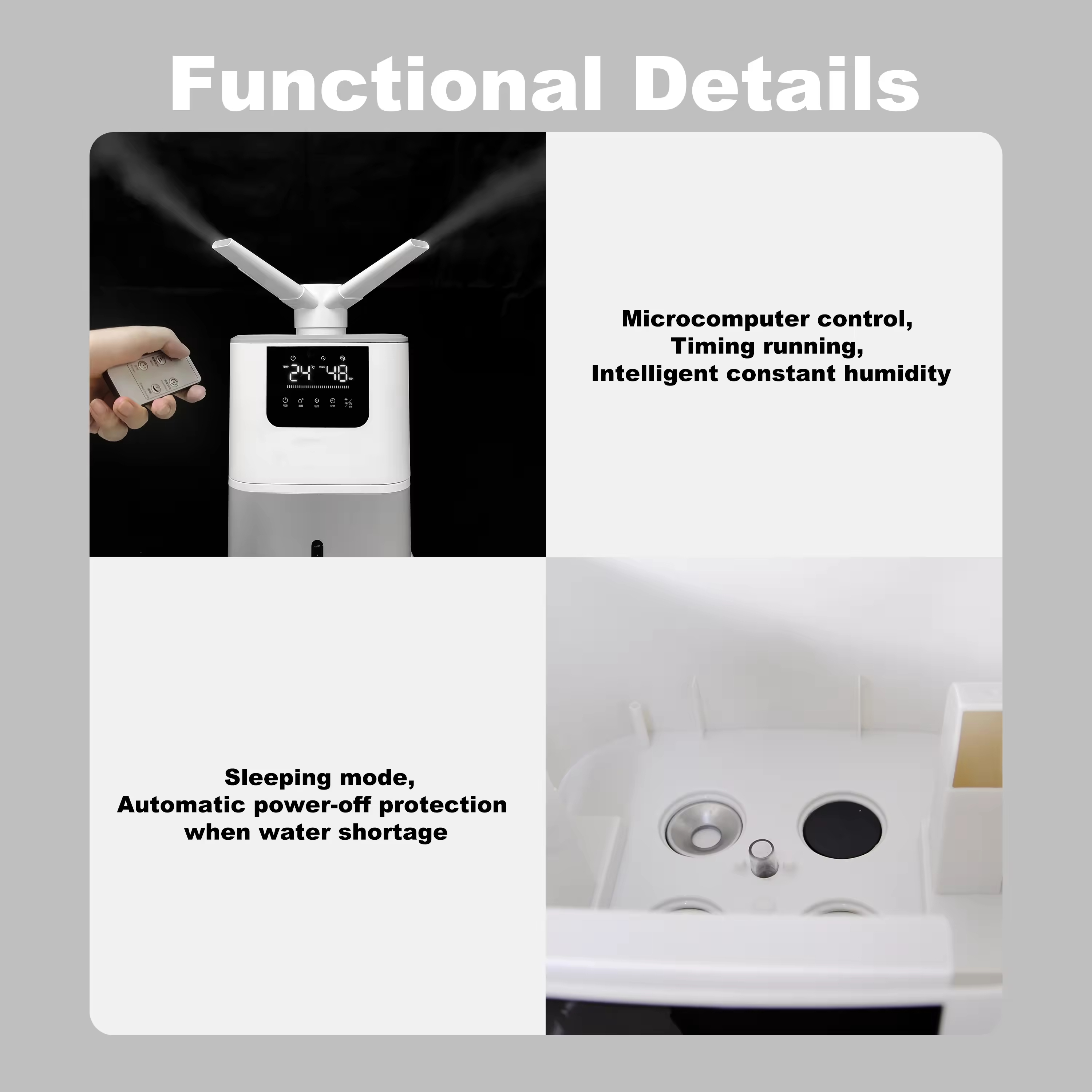 Plant Mushroom Humidifier Ultrasonic air Humidifier Greenhouses Rain Humidifier for Industrial Hotel Use Humidity Control