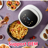 New Arrivals 6 in 1 8L 1400W Smart Touch Screen Pink Custom Oil Free Electric Deep Fryer Hot Air Fryer