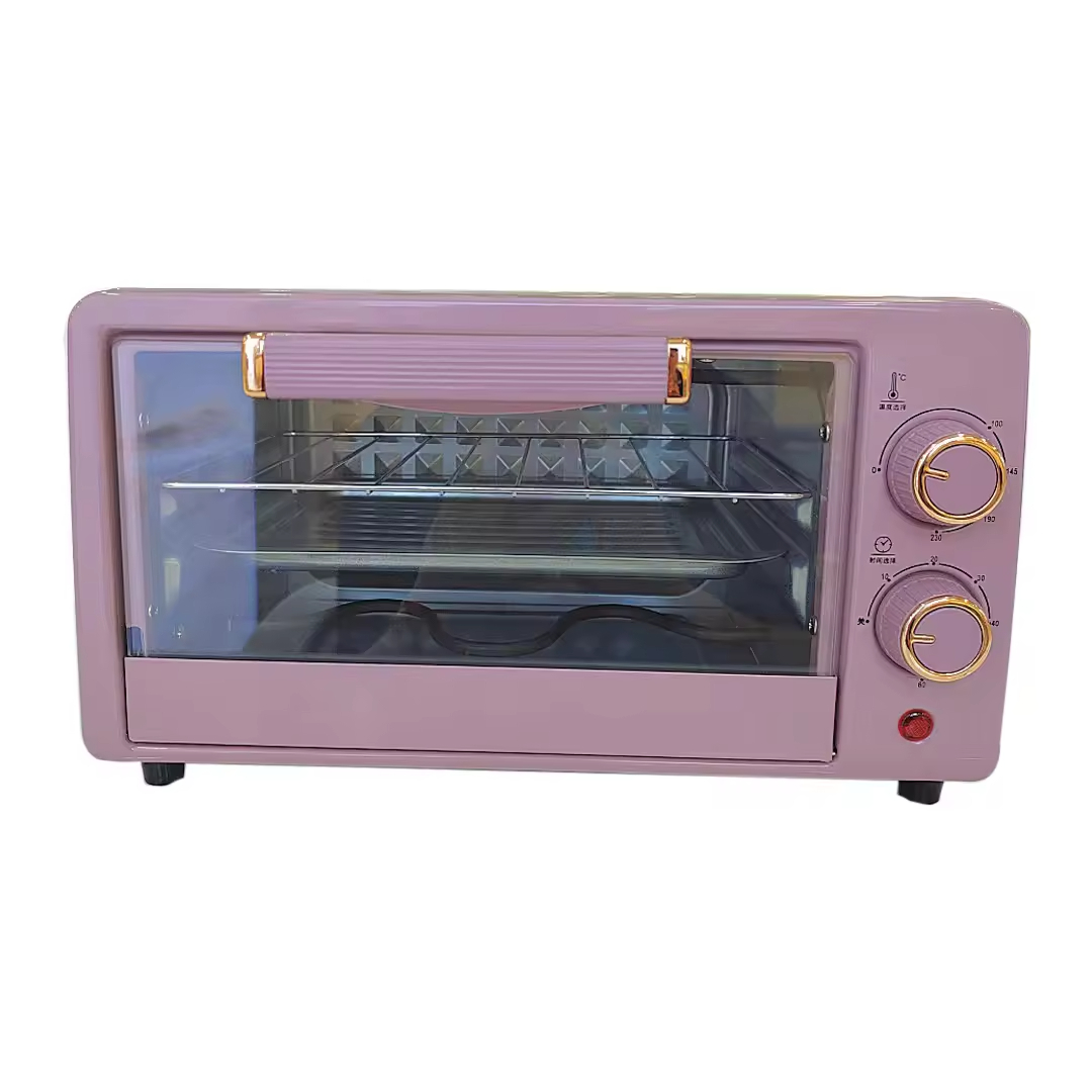 Factory Direct 12 Liter Convection Electric Oven Non-Stick Surface Overheat Protection Warm Toast Functions Baking Pizza