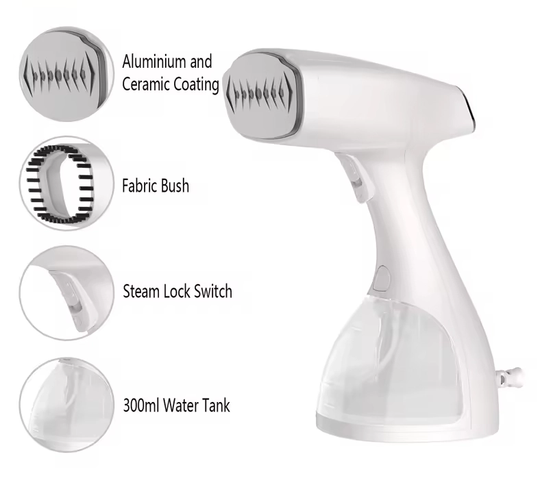 Aluminium With Ceramic Coating Panel Handheld Portable Steamer Fabric Clothes Iron Electric Garment Steam