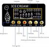 18L/H Commercial Soft Ice Cream Machine 20 Cups Continuous 1200W LED Display 3 Flavors
