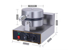 Commercial Waffle Maker Nonstick 1400W Stainless Steel Temperature and Time Control Suitable for Restaurant Bakeries