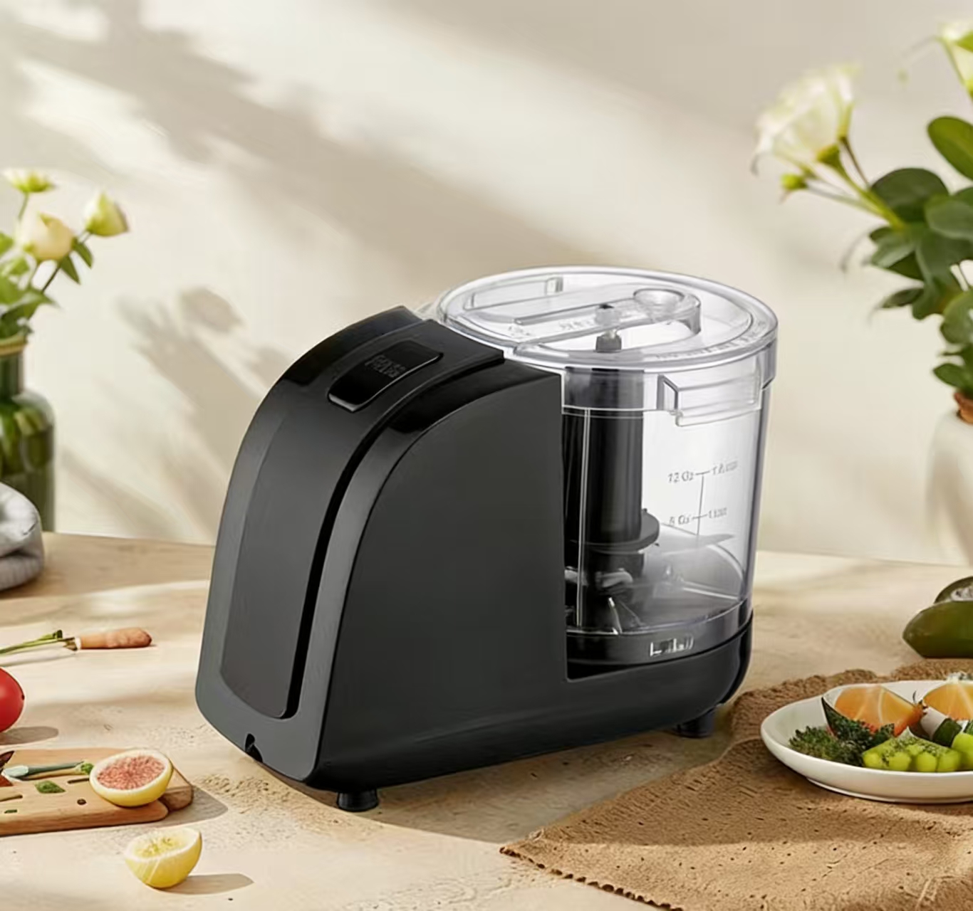 Electrical Mini Meat Grinder with Juicer Function Plastic Housing for Mincing Meat