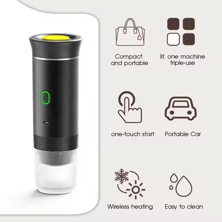 Home Travel Automatic Machine Cold Hot Brewing Cafe Multi-function 3 in 1 Portable Mini Espresso Handheld Capsule Coffee Machine