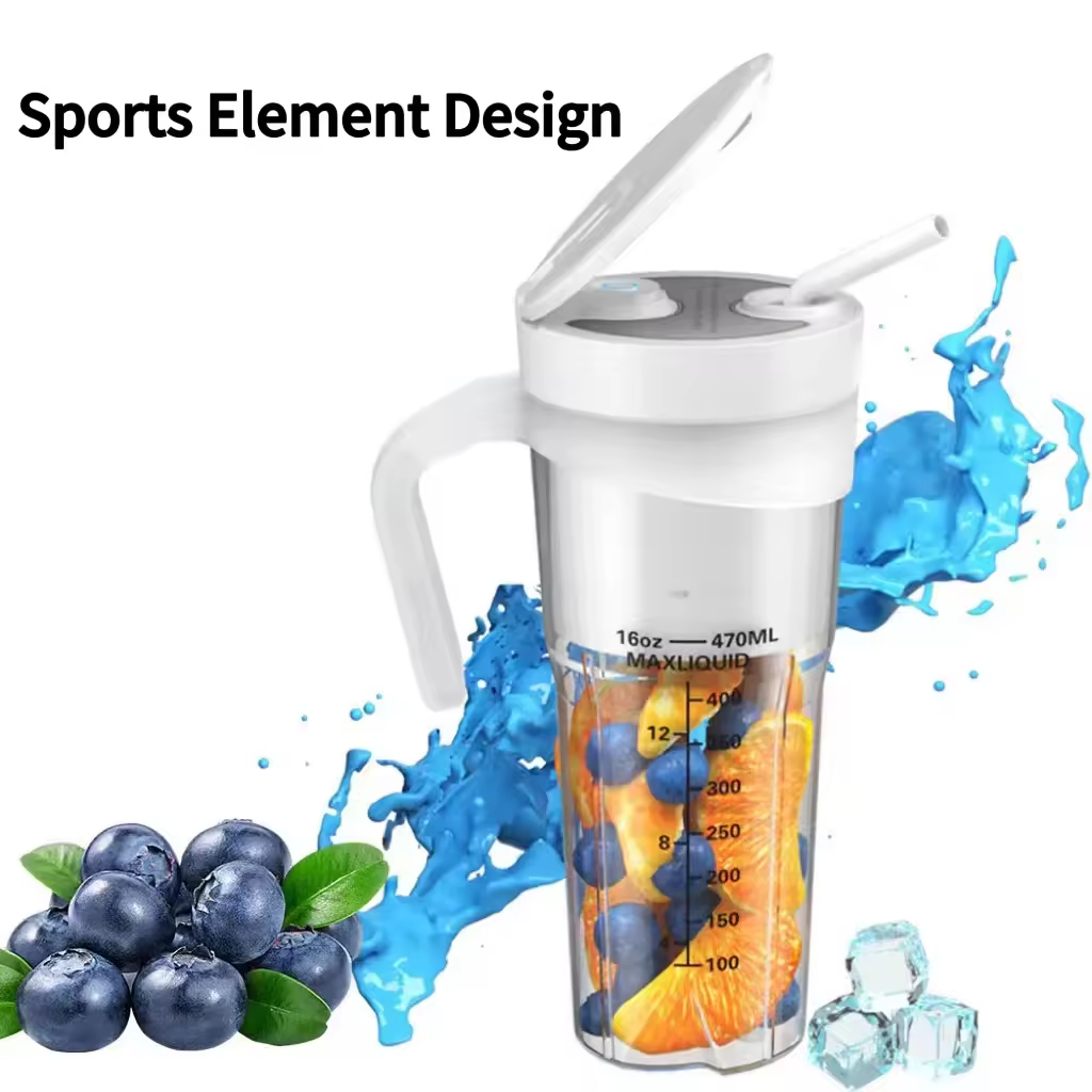Portable Blender for Shakes and Smoothies 16 Oz Rechargeable Type-C Personal Blender Mini Blender with Ultra Sharp