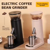 Electric Coffee Bean Grinder Dosing Cup Conical Burr LED Display Anti-Static Design Compact Quiet Household Espresso Grinder