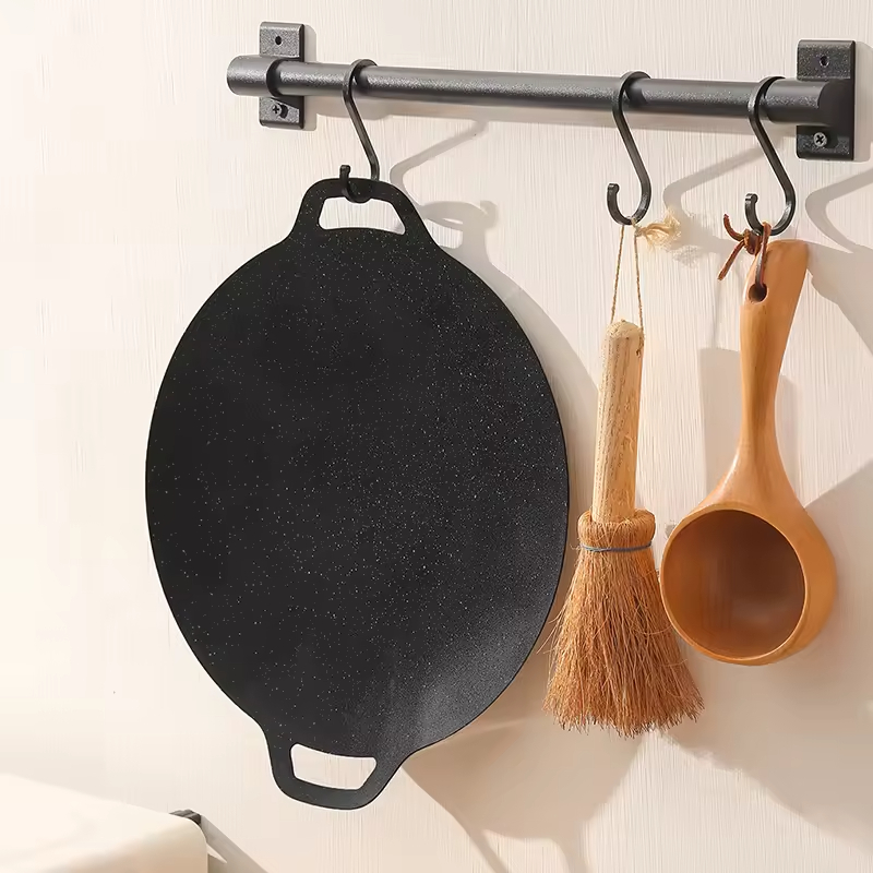 Thickened Maifan Stone BBQ Grill Pan Non-Stick Steak & Korean BBQ Works on Induction/Gas Stoves Indoor/Outdoor