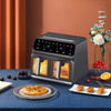 Smart Modern Household Multifunctional Electric LCD Display Baking Plastic 8L Double Basket Air Fryer Oven with French Style