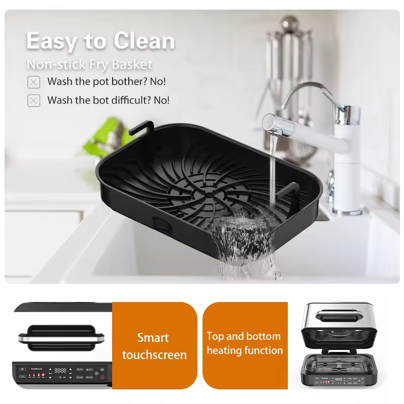 Smart Digital Electric 8L Oil-Free Air Fryer Toaster Oven Multi-Function Grill Fast Cooking Energy Saving Easy Clean Household