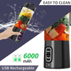 24 Oz 6000mah Shakes Automatic + New Pulse Function Type Juice Cup Rechargeable Portable Blender