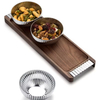 3 Pcs10cm Multipurpose Home Hotel Stainless Steel 304 Wooden Tray Dry Fruit Nut Serving Decorative Bowl Gift Set for Home Decor