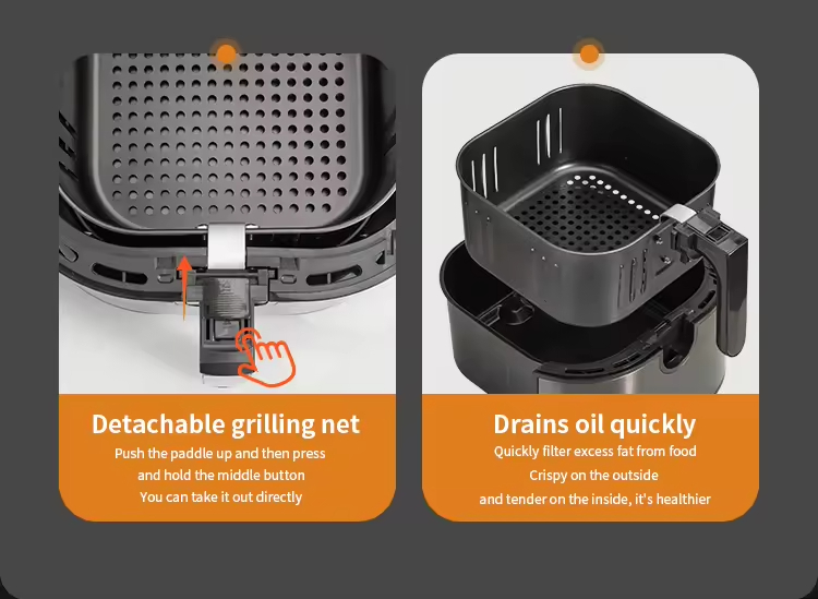 15L Food Grade Aluminum Alloy Touch Screen Control LED Display Oil-Free Modern Fast Cooking Household Hotel Use Multi-Function