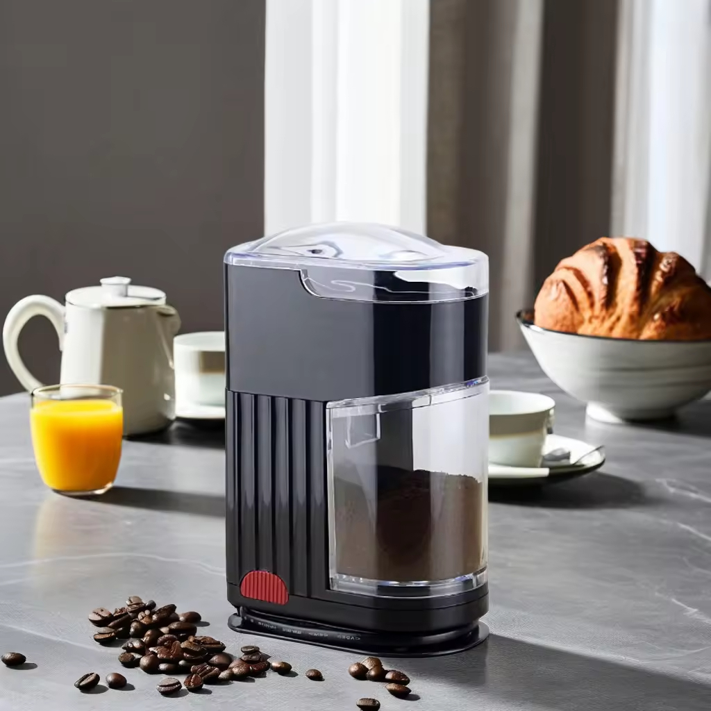 Commercial Manual Conical Burr Stainless Steel Coffee Grinder Machine with Heated Drying System 60g Capacity