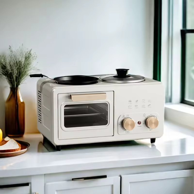 New Fashion Portable 3-in-1 Electric Breakfast Maker Multi-Function Oven Frying Pan & Egg Cooker