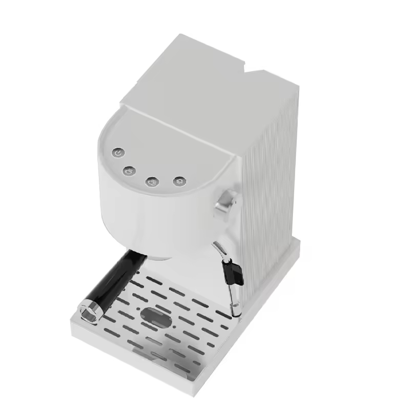 Espresso Plastic Coffee Makers Machine Cappuccino Machine with Piezometer and Pressure Gage and Milk Steamer 1.5L