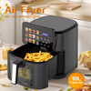 Modern Large 10L Electric LED/LCD Display WiFi Digital Energy Saving Air Fryer & Grill 2-in-1 Baking Machine for Household Use