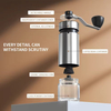 40 Adjustable Settings Stainless Steel Ceramic Core Mini Handle Manual Coffee Bean Grinder Mill with 25 Capacity Visible Lid
