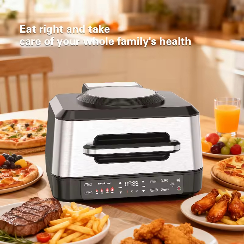 Smart Digital Electric 8L Oil-Free Air Fryer Toaster Oven Multi-Function Grill Fast Cooking Energy Saving Easy Clean Household
