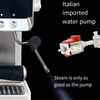 20 Bar Espresso Maker with Plastic Free Portafitler and Steamer for Latte Cappuccino caffettiera with Pressure Gauge