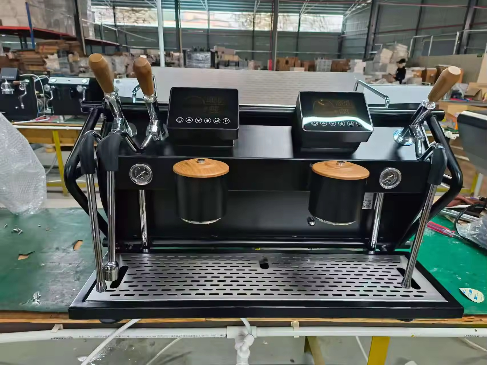 Dual Boilers Commercial Coffee Machine 4500W | LED Touch Screen with Custom Pressure 